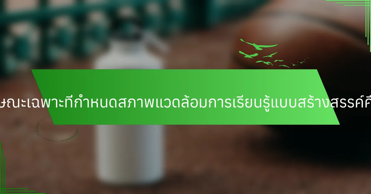 คุณลักษณะเฉพาะที่กำหนดสภาพแวดล้อมการเรียนรู้แบบสร้างสรรค์คืออะไร?