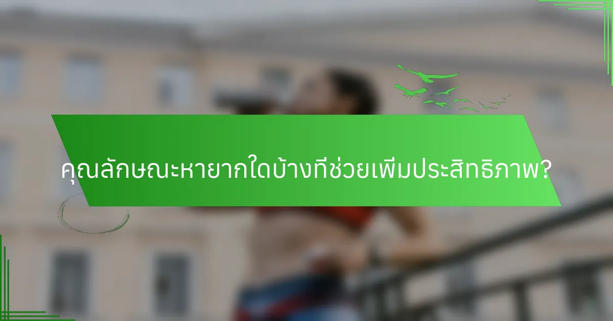 คุณลักษณะหายากใดบ้างที่ช่วยเพิ่มประสิทธิภาพ?