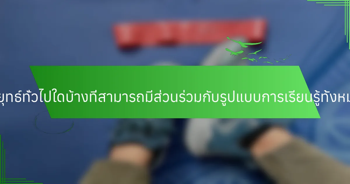 กลยุทธ์ทั่วไปใดบ้างที่สามารถมีส่วนร่วมกับรูปแบบการเรียนรู้ทั้งหมด?