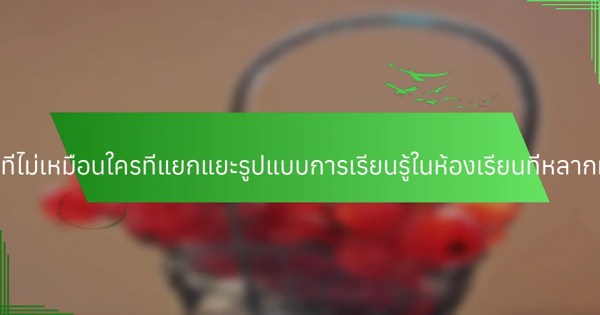 ลักษณะเฉพาะที่ไม่เหมือนใครที่แยกแยะรูปแบบการเรียนรู้ในห้องเรียนที่หลากหลายคืออะไร?