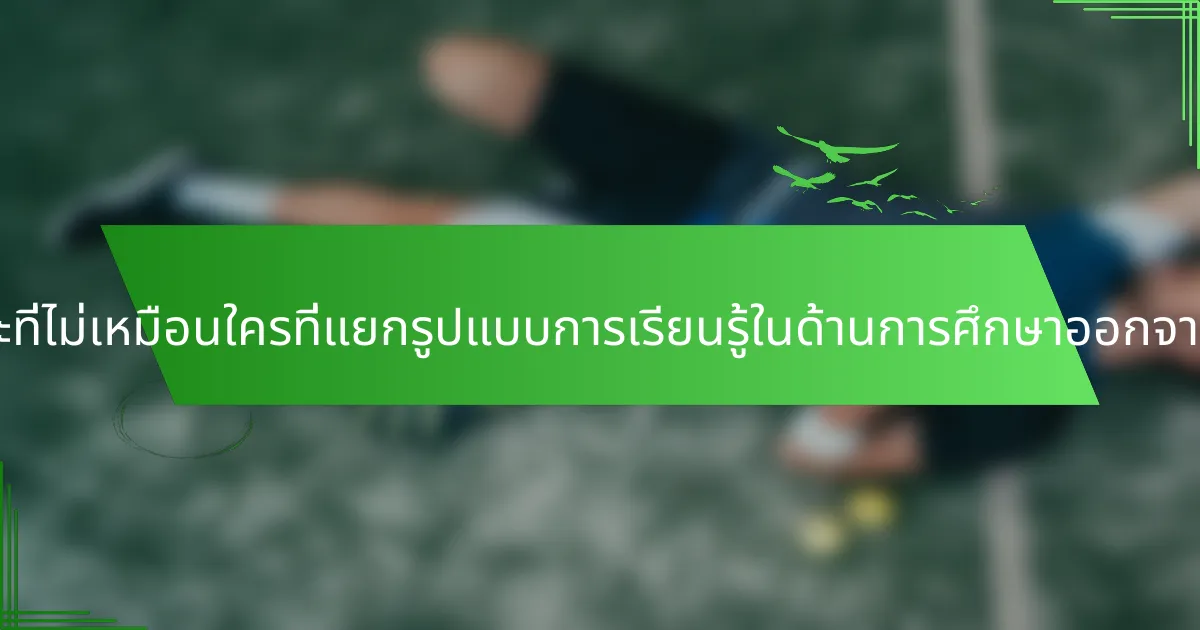 ลักษณะเฉพาะที่ไม่เหมือนใครที่แยกรูปแบบการเรียนรู้ในด้านการศึกษาออกจากกันคืออะไร?
