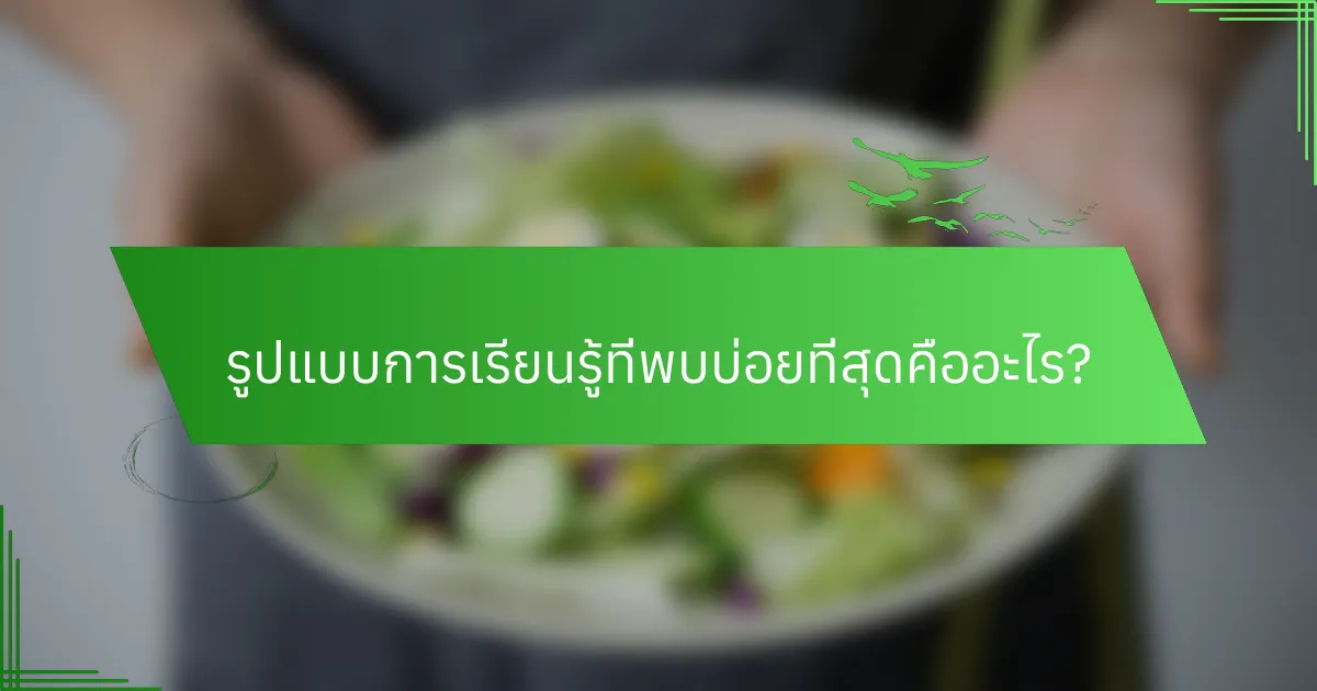รูปแบบการเรียนรู้ที่พบบ่อยที่สุดคืออะไร?