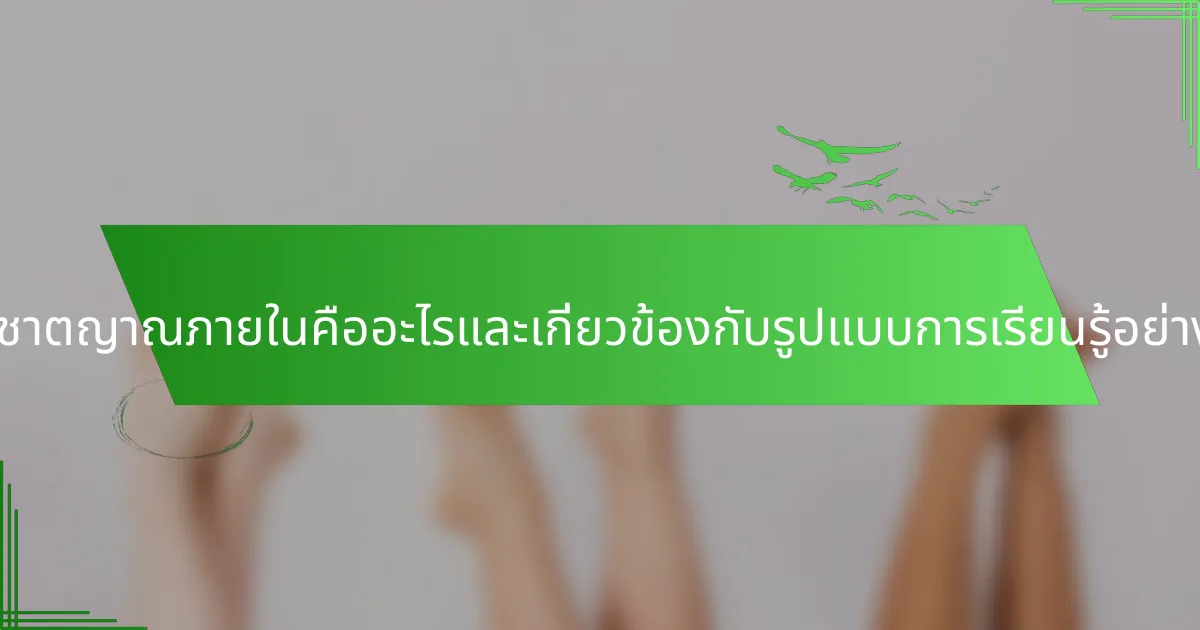 สัญชาตญาณภายในคืออะไรและเกี่ยวข้องกับรูปแบบการเรียนรู้อย่างไร?