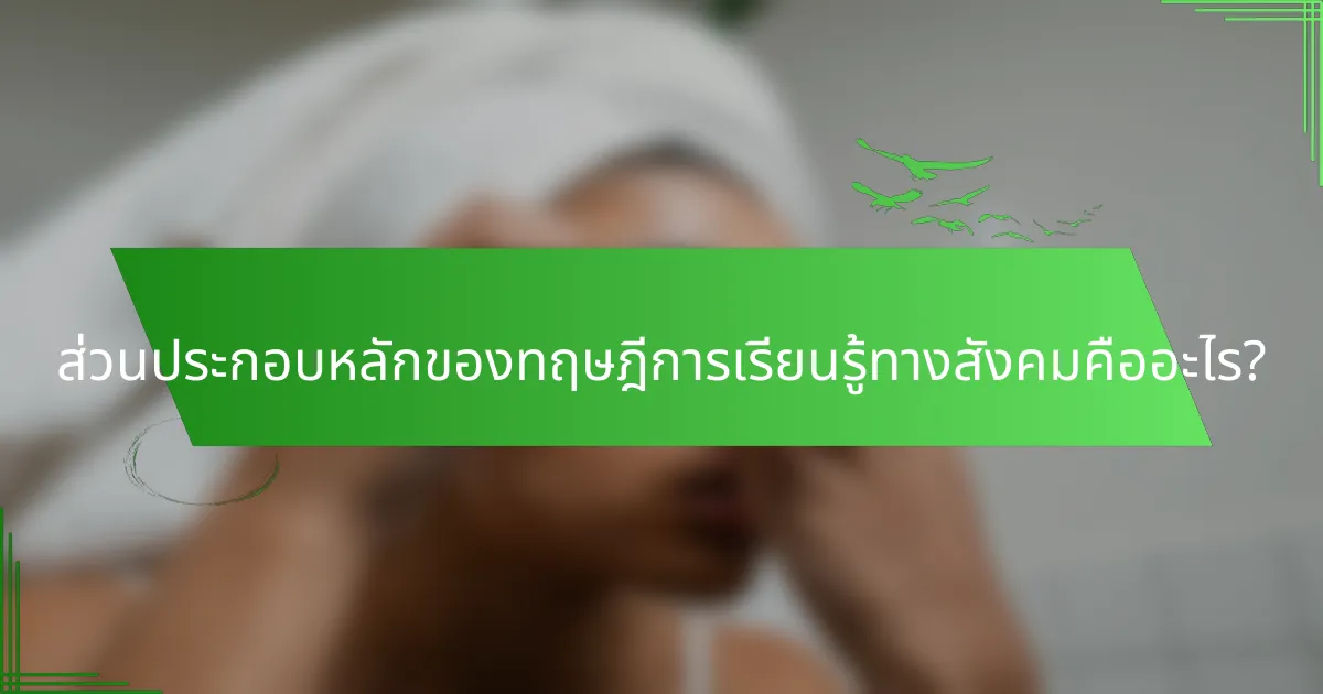 ส่วนประกอบหลักของทฤษฎีการเรียนรู้ทางสังคมคืออะไร?