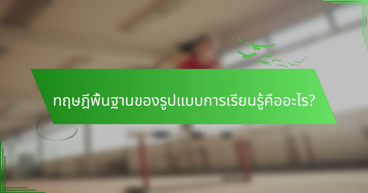 ทฤษฎีพื้นฐานของรูปแบบการเรียนรู้คืออะไร?